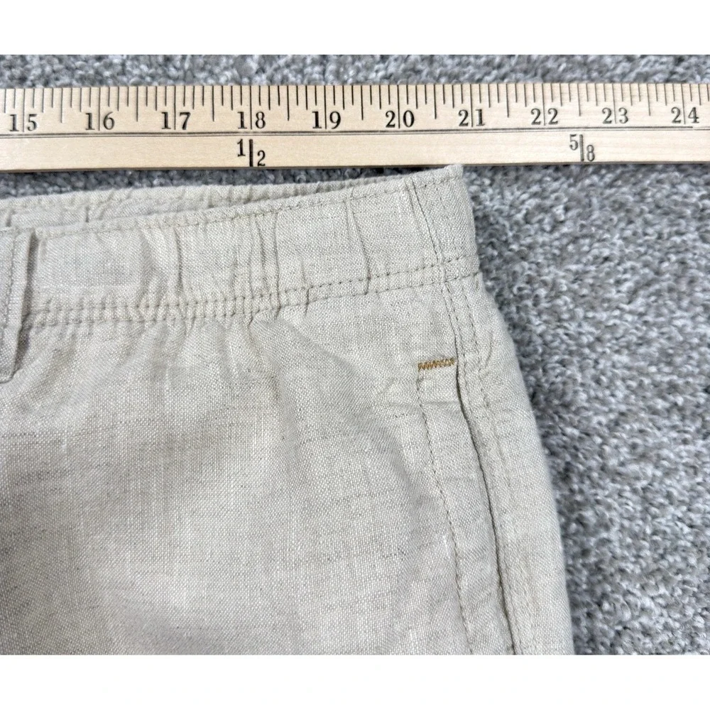 Tommy Bahama Relax Linen Cargo Pants Men XL Beige Drawstring Beach Casual